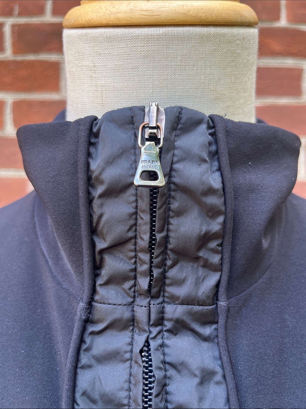 Vintage Prada Zip Jacket with Quilted Zip Placket - Picture 2 of 7